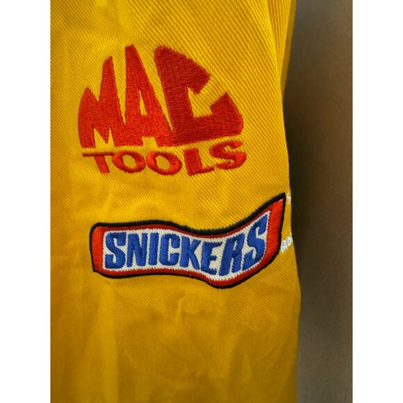 Vintage Chase Authentics M&Ms NASCAR Jacket XL Yellow Embroidered Sponsor Racing - Picture 7 of 14